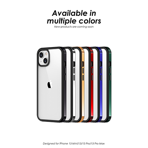 Glänzende Metallgrenze mit TPU-Telefon